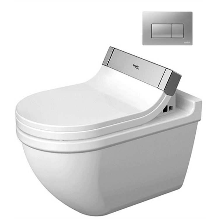 Duravit Starck 3 Wall-Hung Toilet Suite with SensoWash® Seat