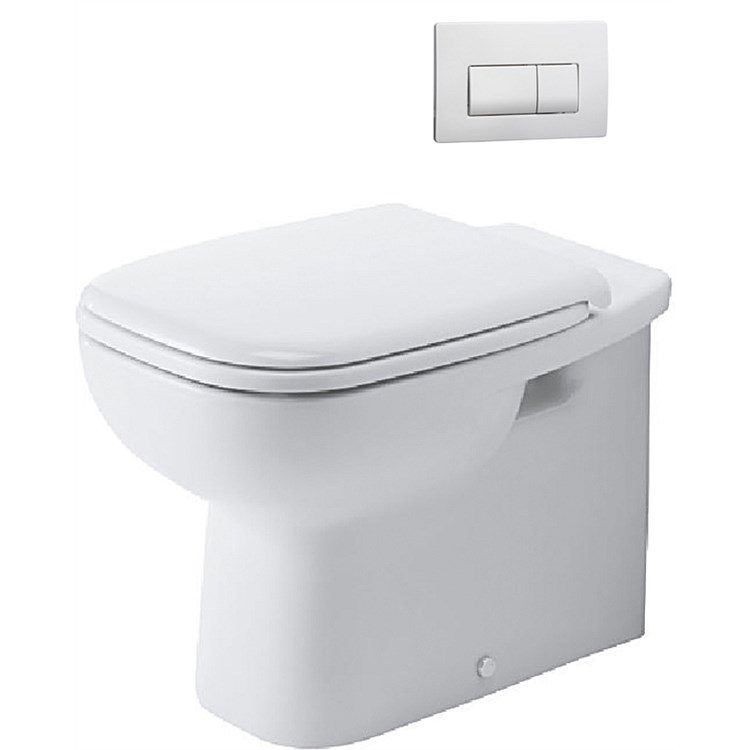 Duravit D-Code Floor Mounted Toilet Suite with Soft Close Seat