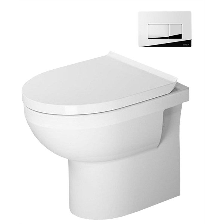 Duravit Durastyle Basic Rimless Floor-Mount Toilet Suite