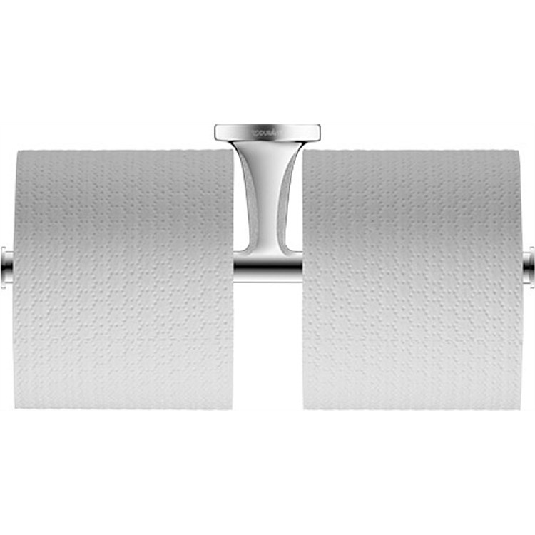 Duravit Starck T Double Toilet Roll Holder Chrome