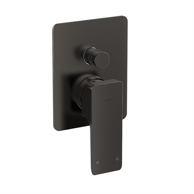 Plumbline Venice Diverter Mixer Brushed Gunmetal Plumbline Venice Diverter Mixer Brushed Gunmetal
