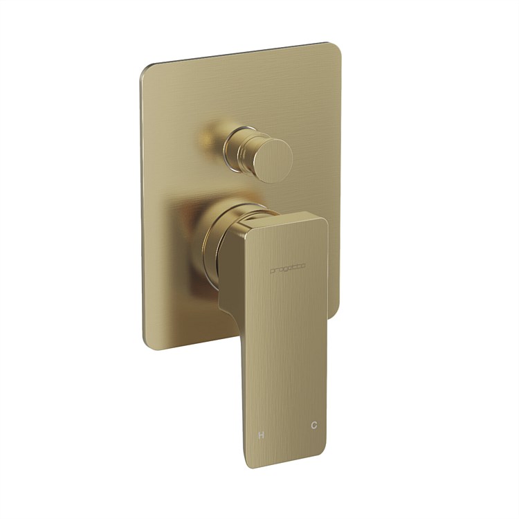 Plumbline Venice Diverter Mixer Brushed Brass