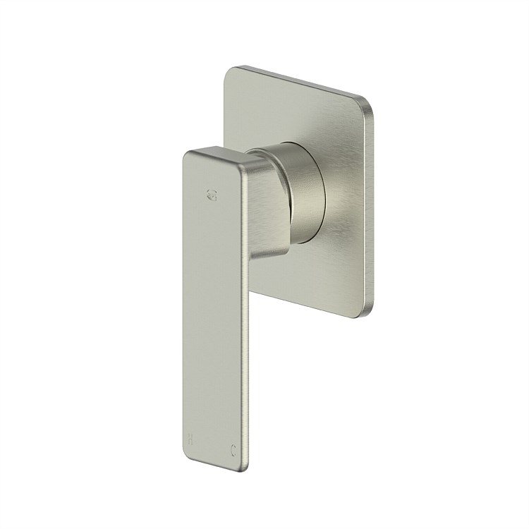 Green Arcas Square Shower Mixer with 25mm High Flow Cartridge Brushed Nickel