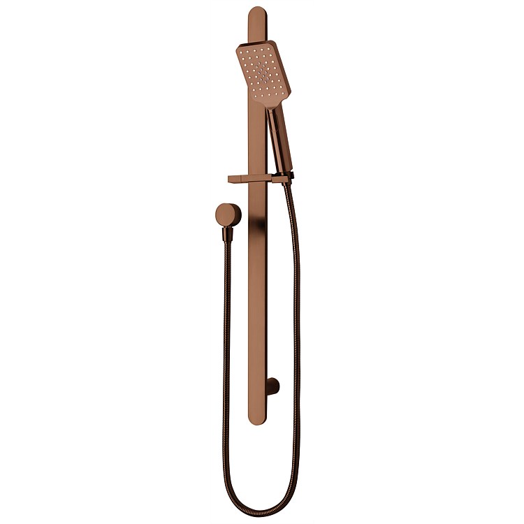 Voda Olympia 3 Function Slide Shower (Square) Brushed Copper