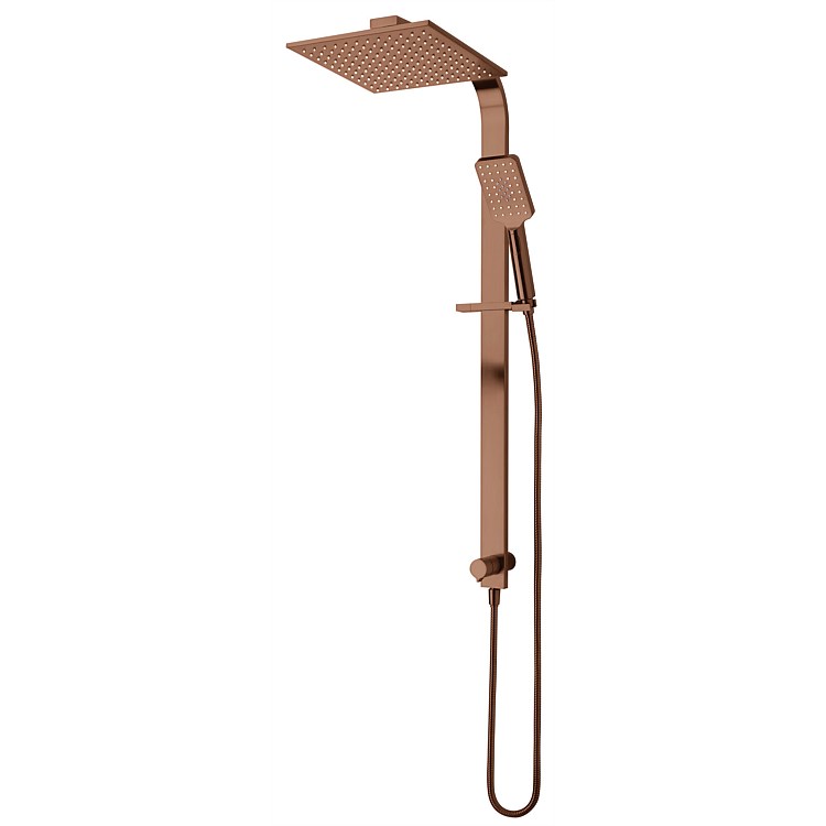 Voda Olympia Double Head Shower (Square) Brushed Copper