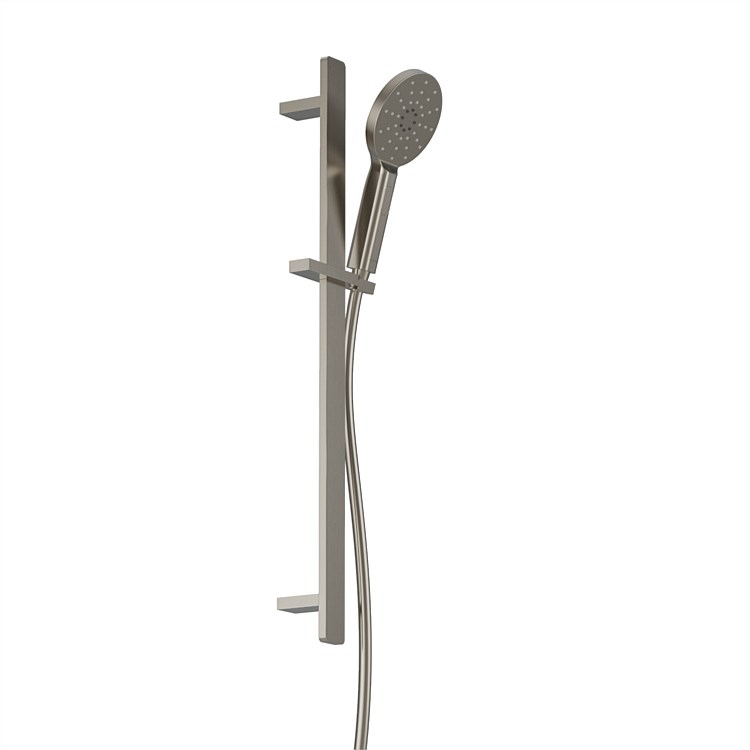 Plumbline Venice Round Slide Shower Brushed Nickel