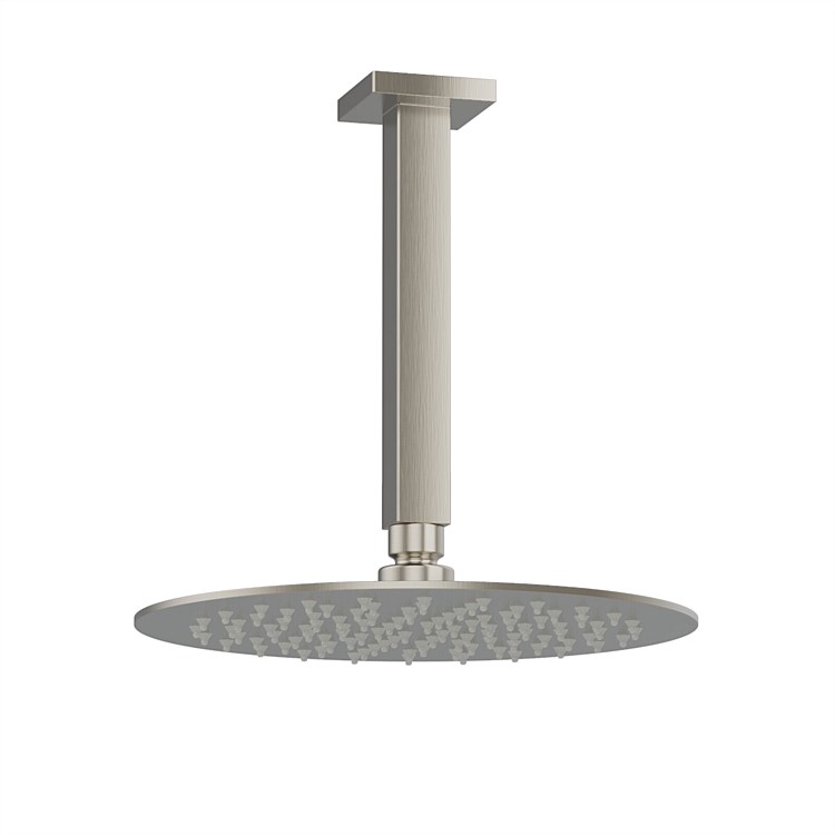 Progetto Venice Round 250mm Ceiling Mounted Rainhead Brushed Nickel