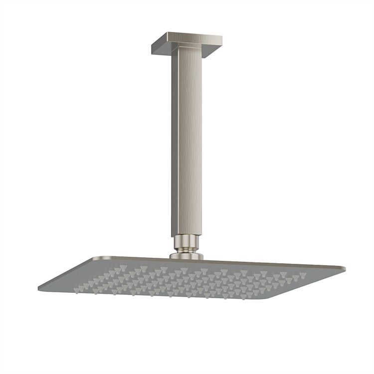 Progetto Venice Square 250mm Ceiling Mounted Rainhead Brushed Nickel