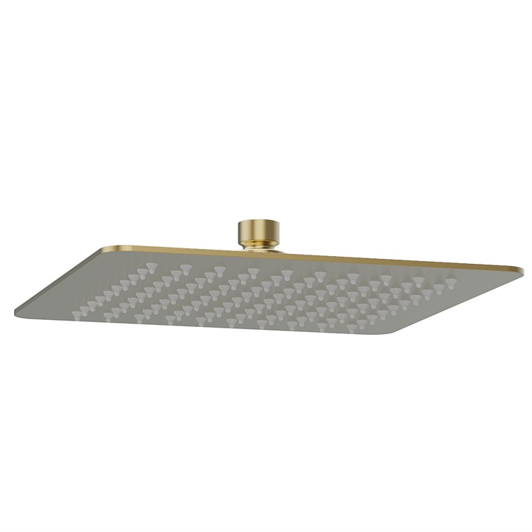 Progetto Venice 250mm Square Rainhead Brushed Brass