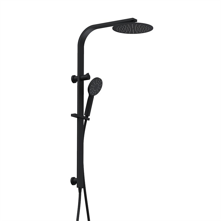 Plumbline Venice Round Shower Column Matte Black Plumbline Venice Round Shower Column Matte Black