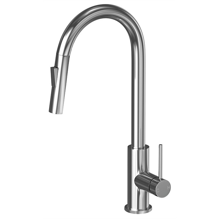 LeVivi Milan Pull-Down Gooseneck Sink Mixer Chrome LeVivi Milan Pull-Down Gooseneck Sink Mixer Chrome
