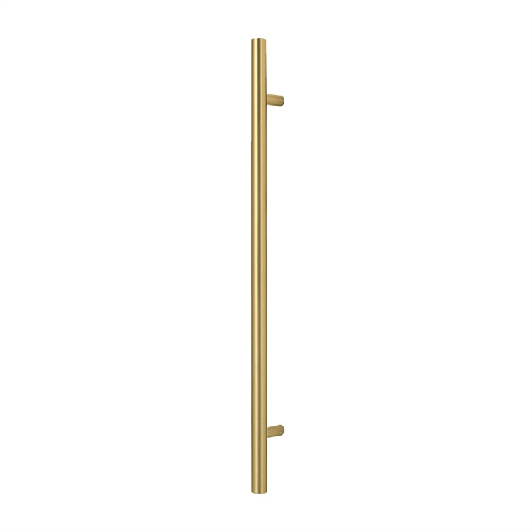 Icona Chateau Vertical Pole Towel Rail 1000mm Polished Brass