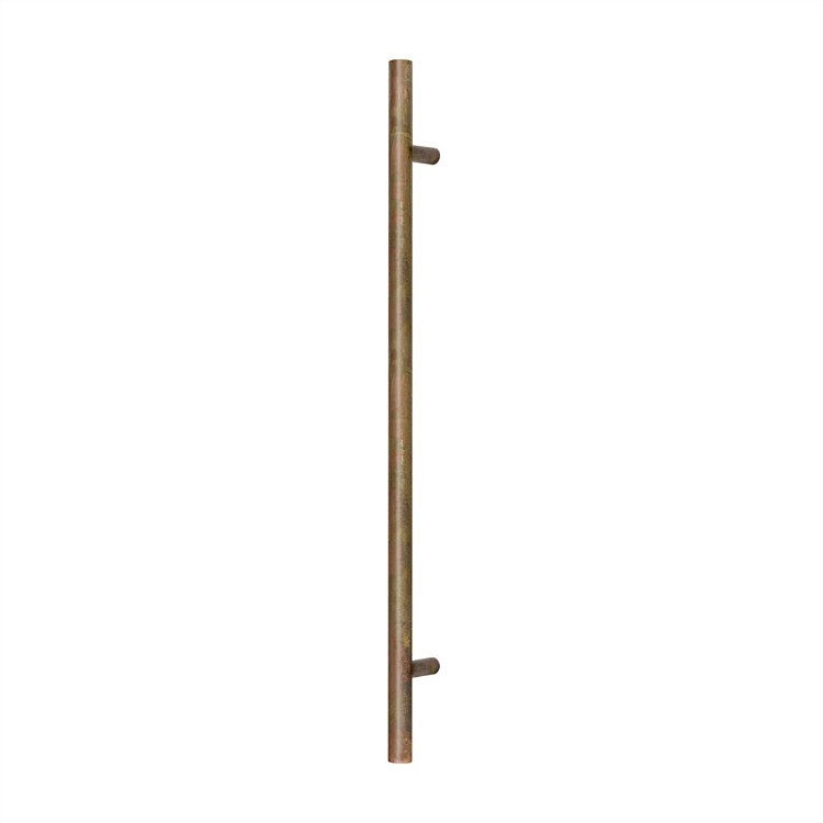Icona Chateau Vertical Pole Towel Rail 1000mm Aged Brass