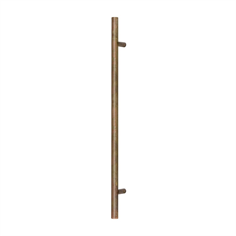 Icona Chateau Vertical Pole Towel Rail 1000mm Aged Brass