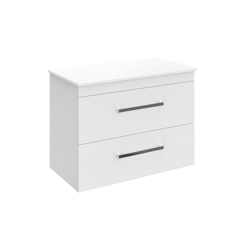 LeVivi York Prima 900mm Double Stack Wall-Hung Vanity White