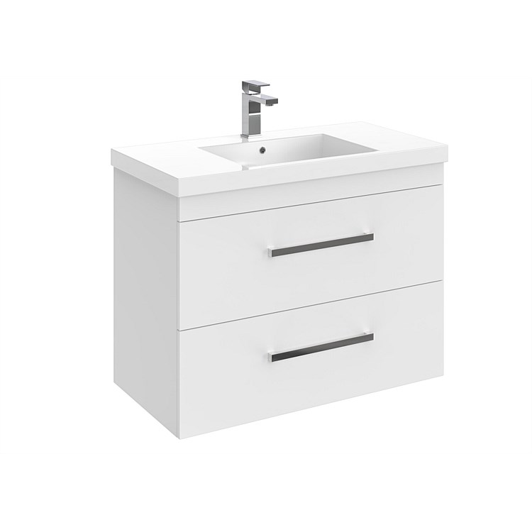 LeVivi York Neo 900mm Double Stack Wall-Hung Vanity White