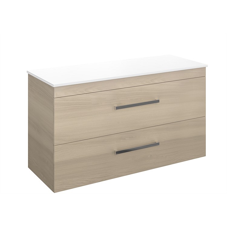 LeVivi York Prima 1200mm Double Stack Wall-Hung Vanity Driftwood