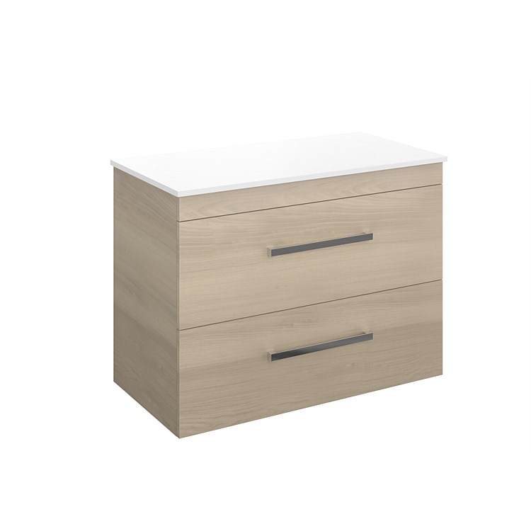 LeVivi York Prima 900mm Double Stack Wall-Hung Vanity Driftwood