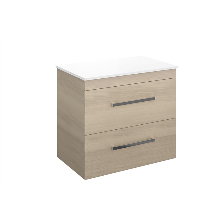 LeVivi York Prima 750mm Double Stack Wall-Hung Vanity Driftwood