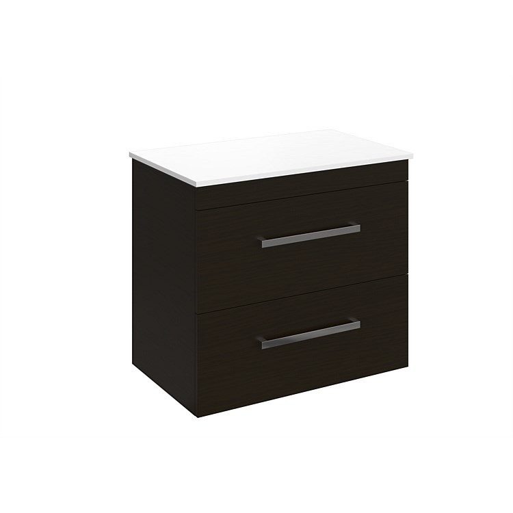 LeVivi York Prima 750mm Double Stack Wall-Hung Vanity Charred Oak