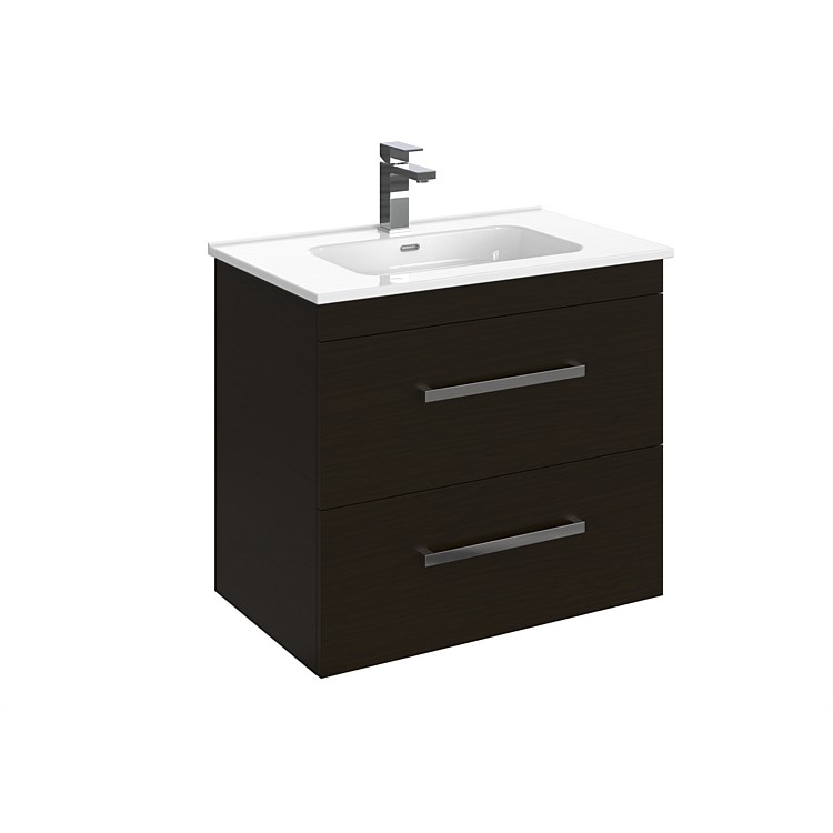 LeVivi York 750mm Double Stack Wall-Hung Vanity Charred Oak