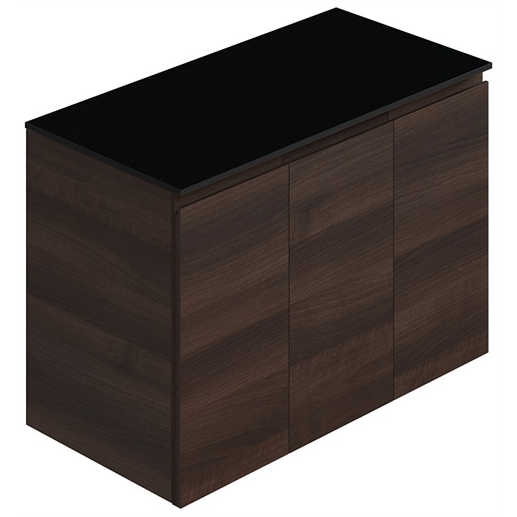 Toto Portello 900mm Wall-hung Vanity with Black Solid Surface Top