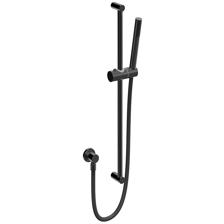 LeVivi Slim Single Function Slide Shower Vapour Black