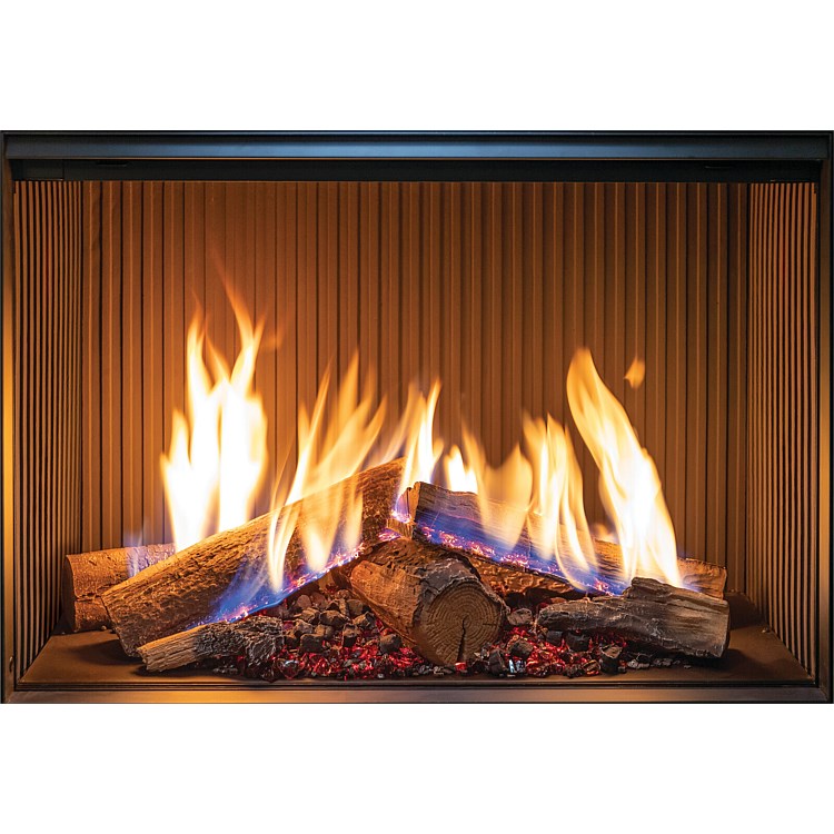 Linear 800 FlameTech Single Sided Leg Effect Gas Fire NG