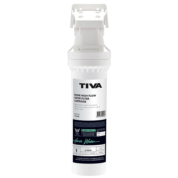 TIVA Inline Undersink High-Flow Water Filter System 37,500 litre capacity