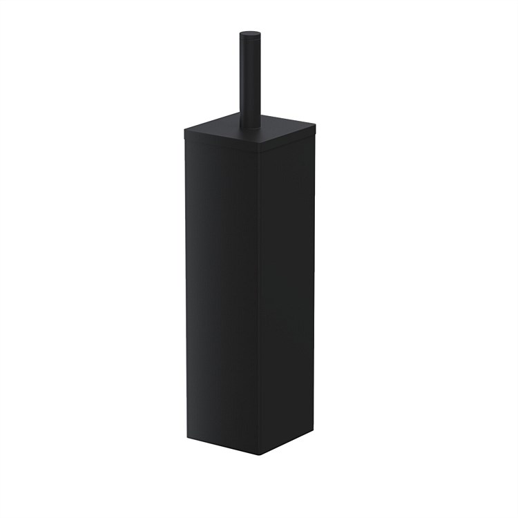 Plumbline Venice Toilet Brush & Holder Matte Black Plumbline Venice Toilet Brush & Holder Matte Black