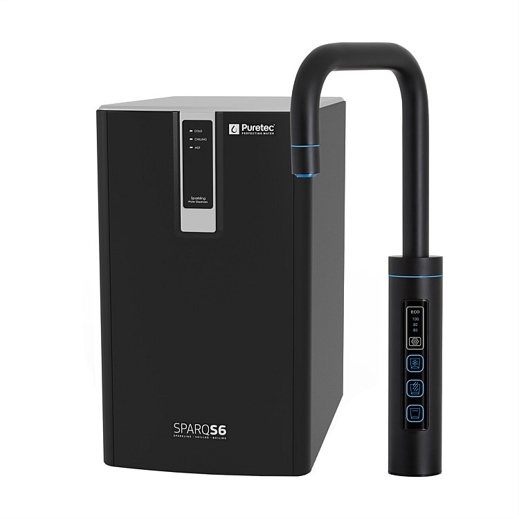 Puretec SPARQ S6 Sparkling, Boiling & Chilled Water Filter System Black