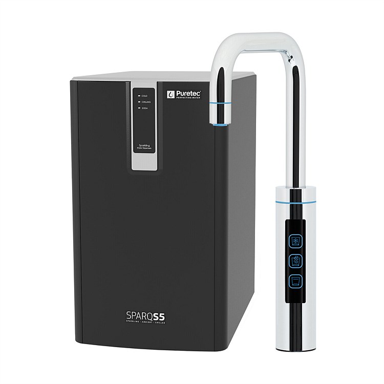 Puretec SPARQ S5 Sparkling, Chilled & Ambient Water Filter System Chrome