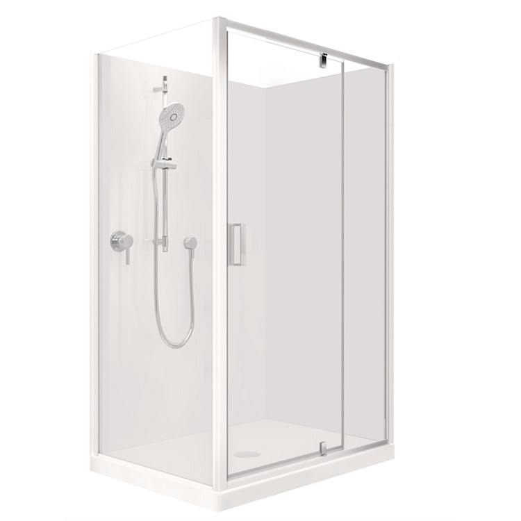 Englefield Azure II 1200mm 2 Sided Shower Enclosure Left Hand White