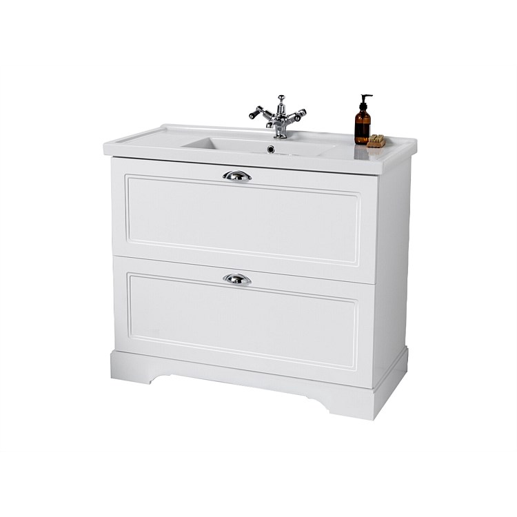 VCBC Burlington English Classic 1000 Floor Standing Vanity Matte White