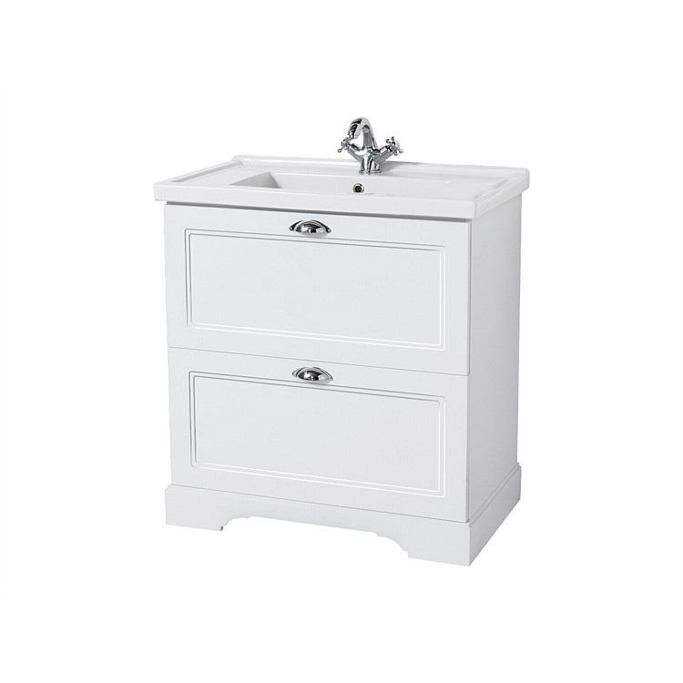 VCBC Burlington English Classic 700 Floor Standing Vanity Matte White