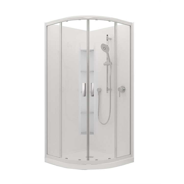 Englefield Valencia Elite 1000mm Round Shower Enclosure White