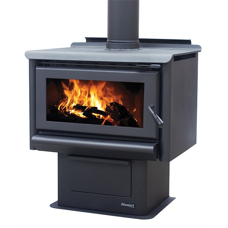 Masport R5000 Wood Fire with Pedestal including 4.2m standard flue kit