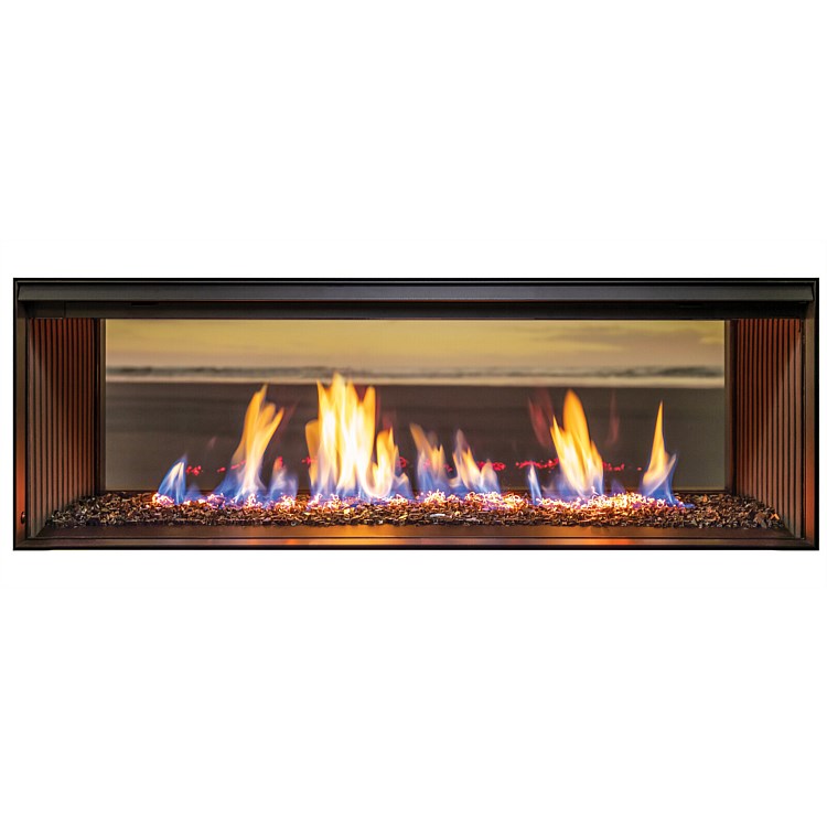 Rinnai Linear 1000 Double Sided Gas Fire LPG Modern