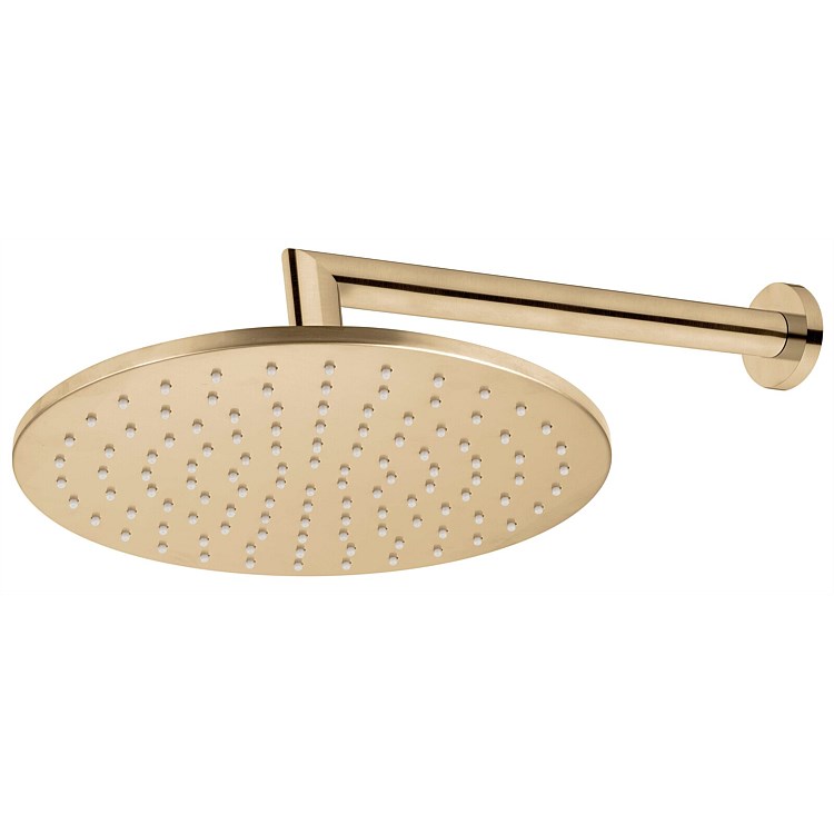 Voda Wall Mounted Shower Drencher Round Brushed Brass