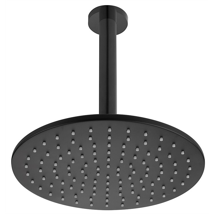 Voda Ceiling Mounted Shower Drencher Round Matte Black