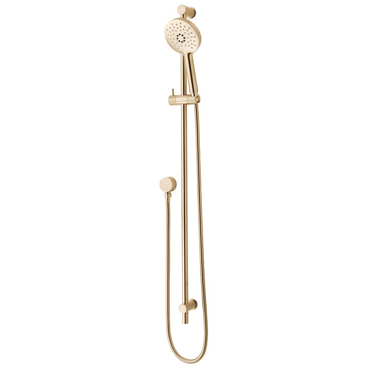 Voda Storm 3 Function Slide Shower (round) Brushed Brass