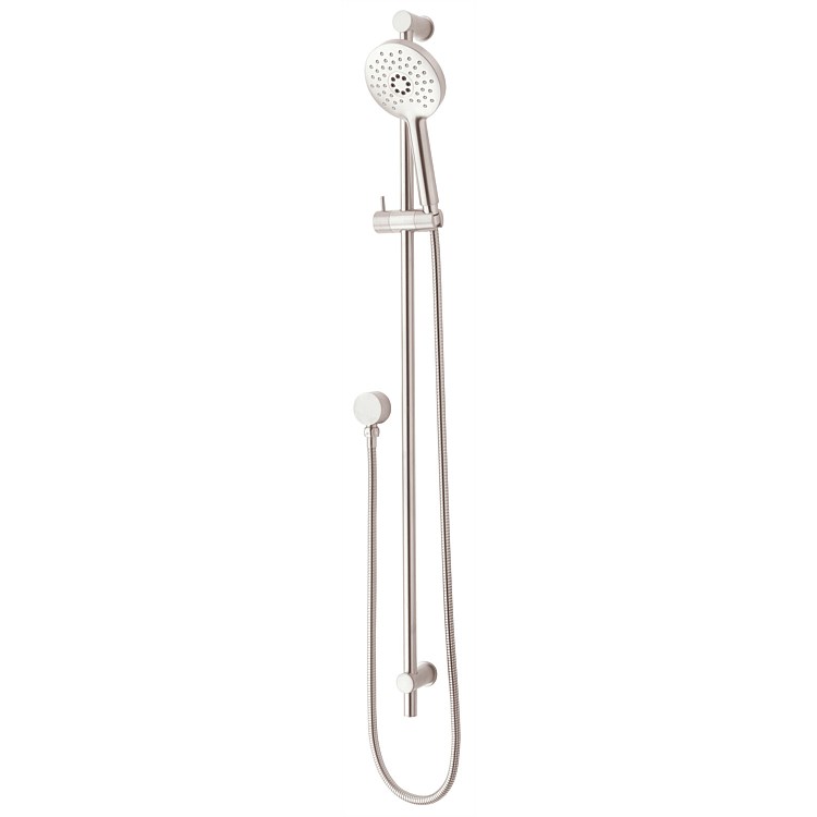 Voda Storm 3 Function Round Slide Shower Brushed Stainless