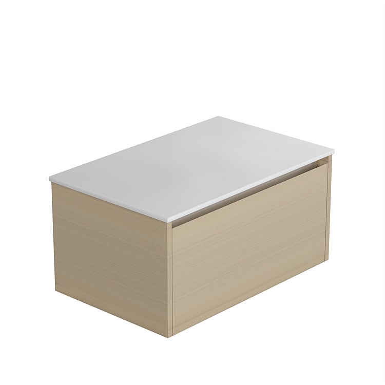 LeVivi Cibolo Prima 1 drawer 750mm Wall-Hung Vanity Driftwood
