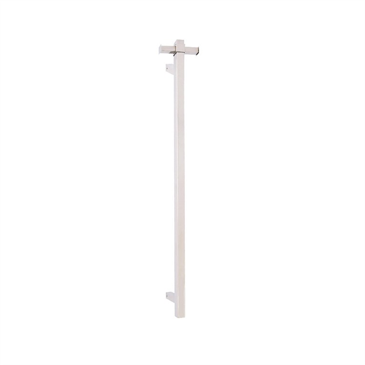Tranquillity Square Vertical Heated Towel Bar 1000mm Brushed Stainless