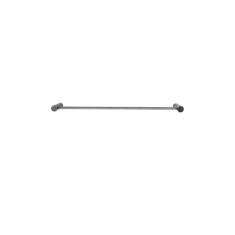 Tranquillity Single Towel Rail Round 670mm Brushed Gunmetal