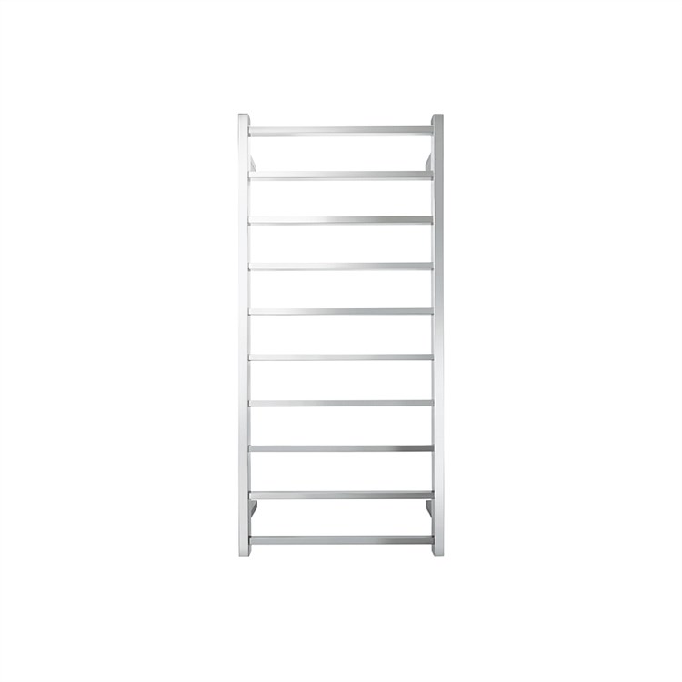 Tranquillity Jersey 10 Bar Square Towel Warmer Brushed Stainless