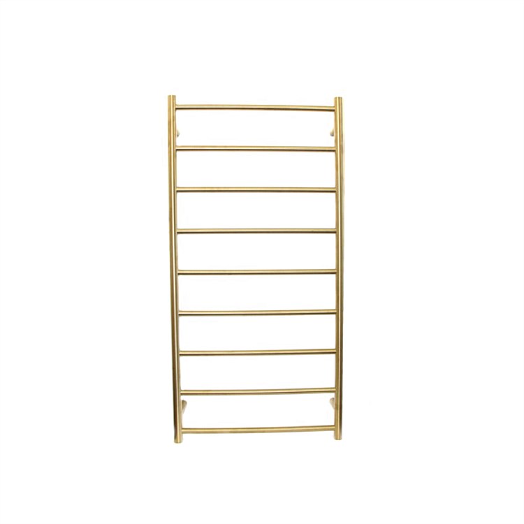 Tranquillity Jersey 9 Bar Round Towel Warmer Brushed Brass