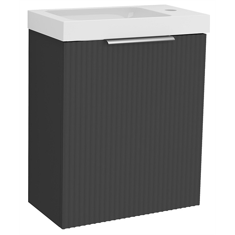 LeVivi Positano Wall-hung Ensuite Vanity LH Door Matt Black