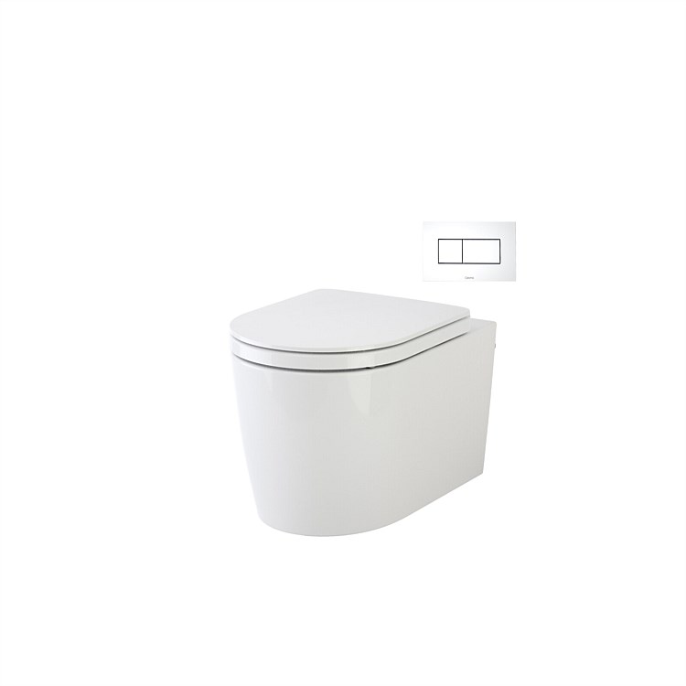 Caroma Liano Cleanflush® Invisi Series II® Wall-Hung Toilet Suite with Soft Close Seat
