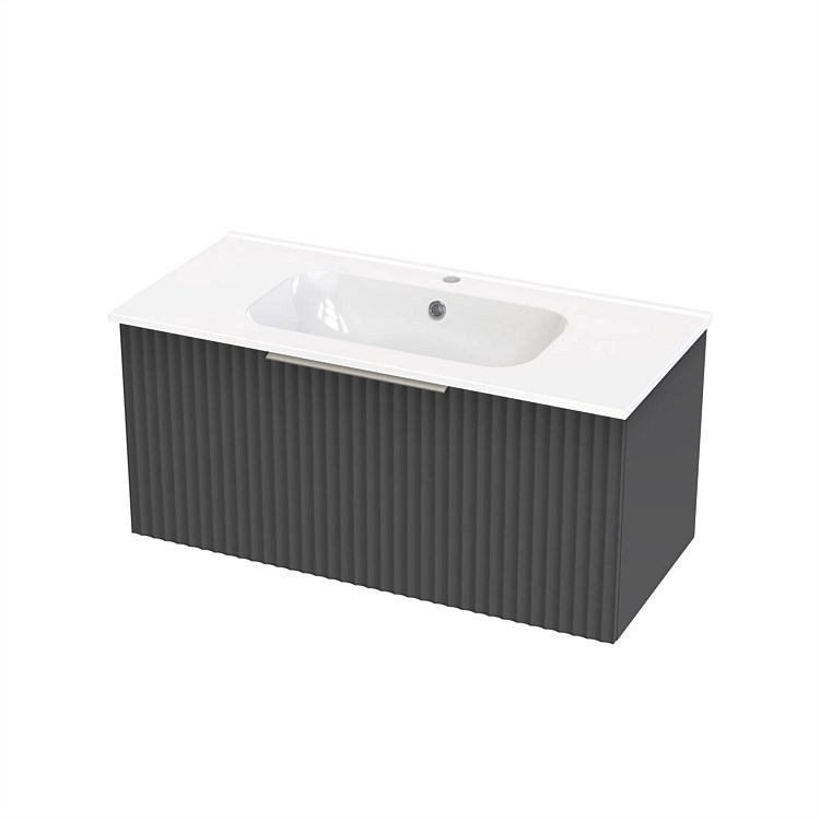 Athena Radia Serifos 1015mm Wall Hung Vanity with Nera VC Top Slate